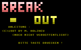 Break Out Title Screenshot
