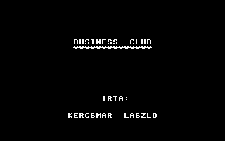 Business Club Title Screenshot