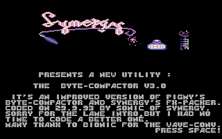 Byte-compactor V3 Title Screenshot