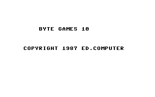 Byte Games 10 Title Screenshot