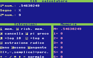 C16 Calcolatrice Screenshot