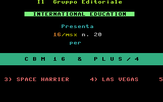 C16/MSX 20 Screenshot