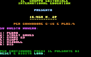 C16/MSX 29 Screenshot