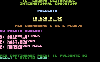 C16/MSX 32 Screenshot
