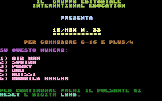 C16/MSX 33 Screenshot