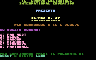 C16/MSX 39 Screenshot