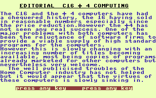 C16 Plus4 Computing Issue #2