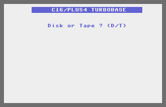 C16/Plus4 Turbobase Title Screenshot