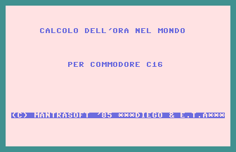 Calcolo Dell'Ora Nel Mondo Title Screenshot