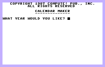 Calendar Maker Screenshot