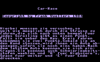 Car-Race Title Screenshot