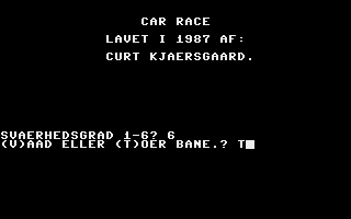 Car Race Title Screenshot