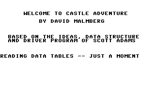 Castle Adventure Title Screenshot