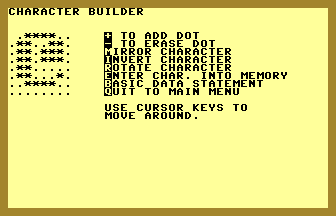 Character Builder (Commodore Computing International) Screenshot