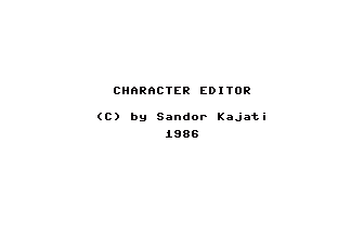 Character Editor (Sándor Kajati) Title Screenshot