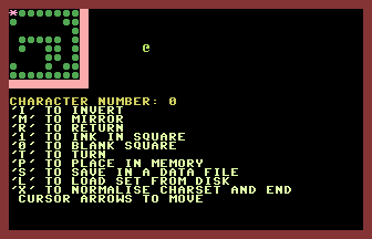 Characters (The Working Commodore C16) Screenshot
