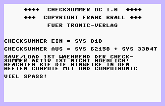 Checksummer OC 1.0