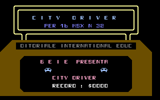 City Driver Title Screenshot