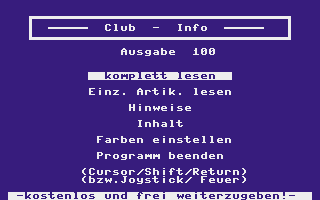 Club Info 100 Screenshot