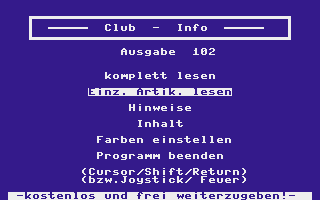 Club Info 102 Screenshot