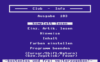 Club Info 103 Screenshot