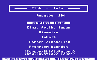 Club Info 104 Screenshot