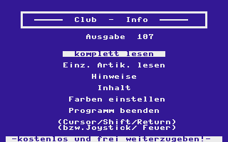 Club Info 107 Screenshot