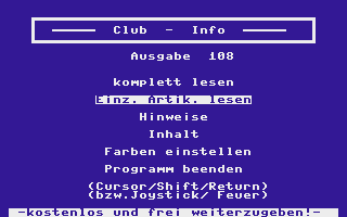 Club Info 108 Screenshot