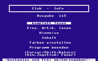 Club Info 115 Screenshot