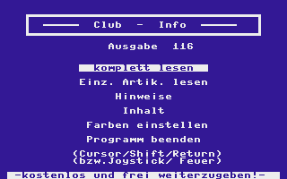Club Info 116 Screenshot