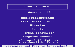 Club Info 118 Screenshot