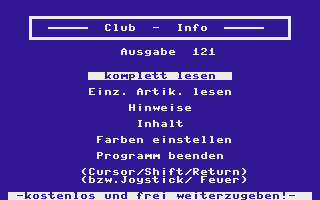 Club Info 121 Screenshot
