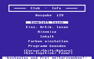Club Info 129 Screenshot
