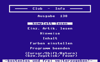 Club Info 138 Screenshot