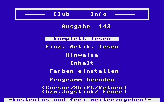 Club Info 143 Screenshot