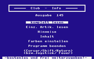 Club Info 145 Screenshot