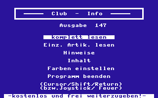Club Info 147 Screenshot