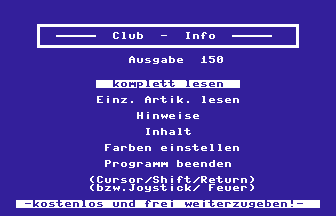Club Info 150 Screenshot