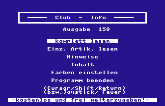 Club Info 158 Screenshot