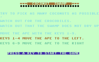 Coconut Swamp Title Screenshot