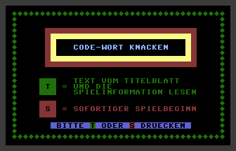 Code-Wort Knacken Title Screenshot
