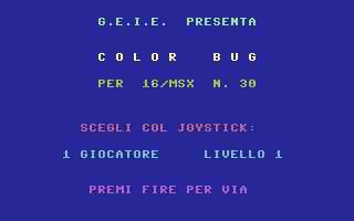 Color Bug Title Screenshot
