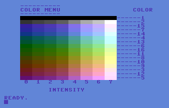 Color Menu Screenshot