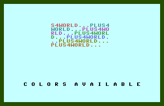 Colors (100 Programs For The Commodore 16) Screenshot