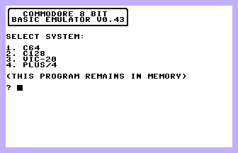 Commodore 8 Bit Basic Emulator