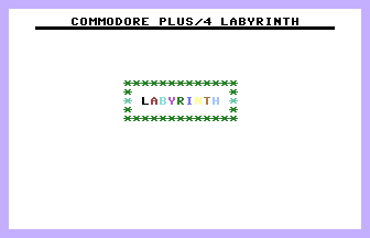 Commodore Plus/4 Labyrinth Title Screenshot