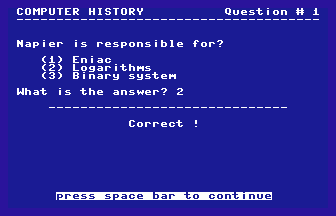 Computer History Quiz Screenshot