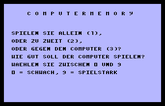 Computermemory Title Screenshot
