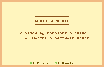 Conto Corrente (MSH) Title Screenshot