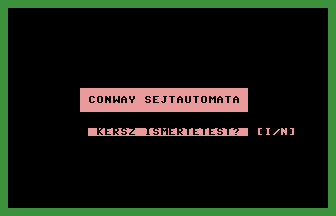 Conway Sejtautomata Title Screenshot
